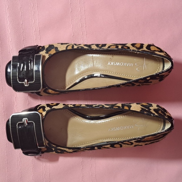 B Makowsky - BF Donna, Sz 7M, 2" heels Animal Print, - Picture 1 of 6